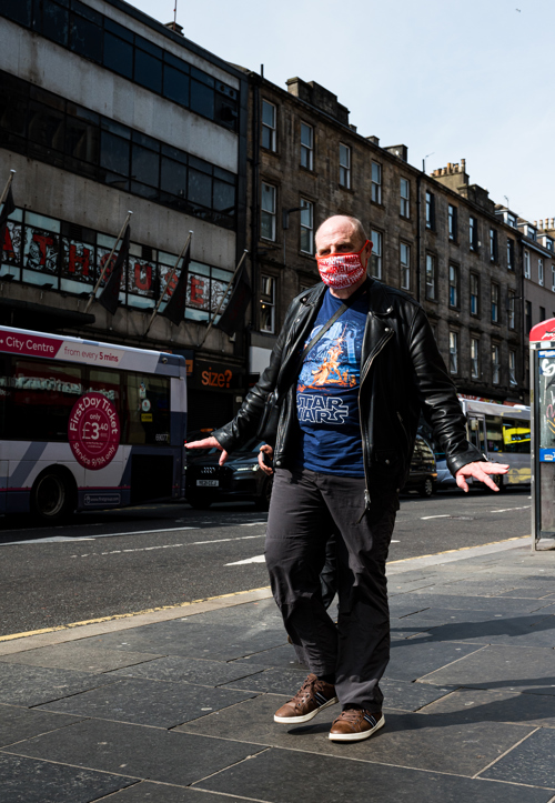 Brian Carroll dace in an open car window